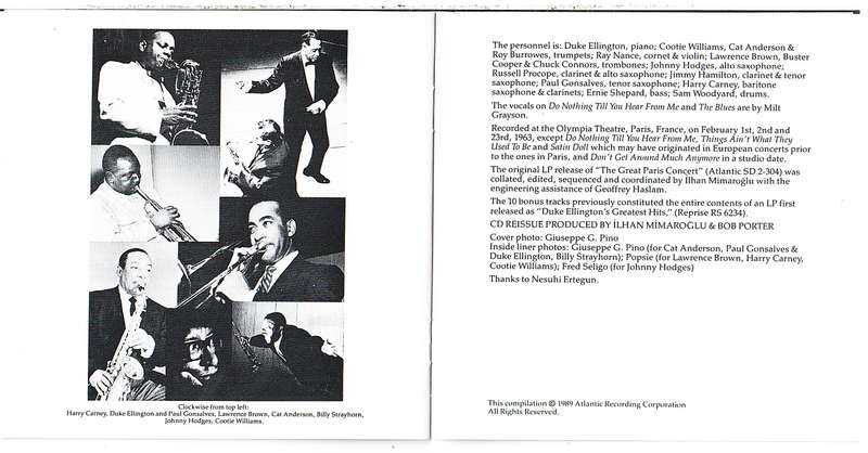 Duke Ellington - The Great Paris Concert 2CD set
