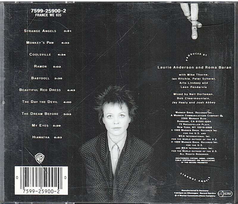 Laurie Anderson - Strange Angels CD