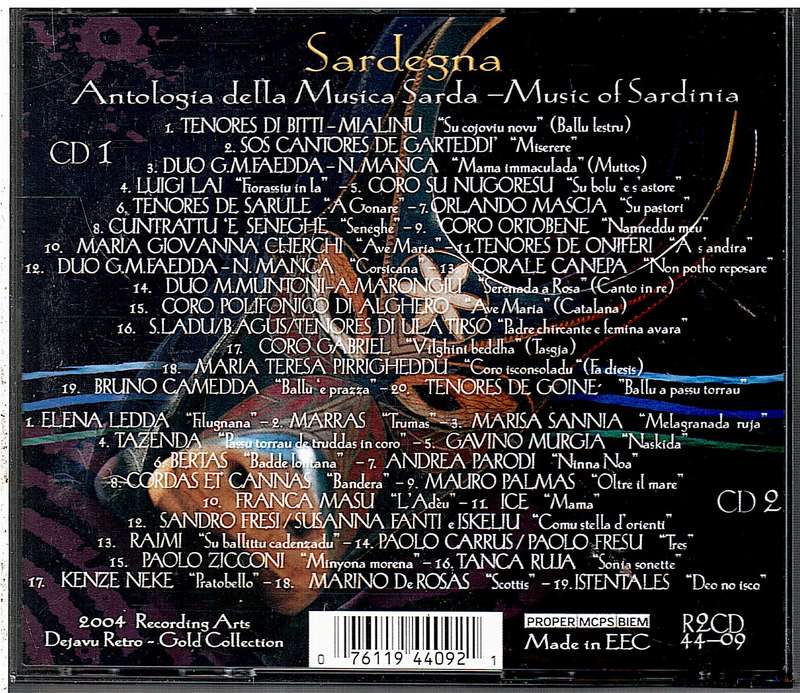 Various - Sardegna: Antologia Della Musica Sarda Antica E Moderna 2 CD Set
