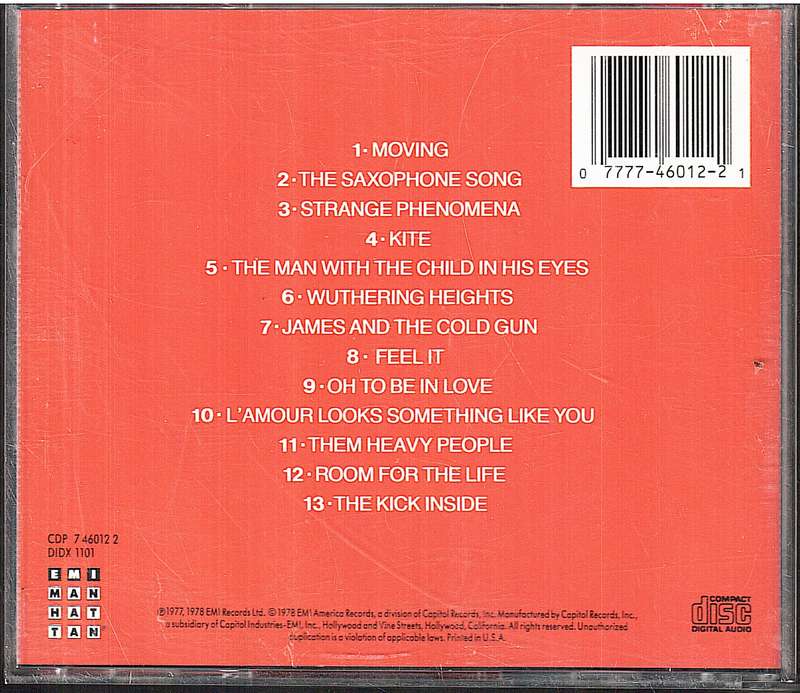 Kate Bush - The Kick Inside CD [US IMPORT]