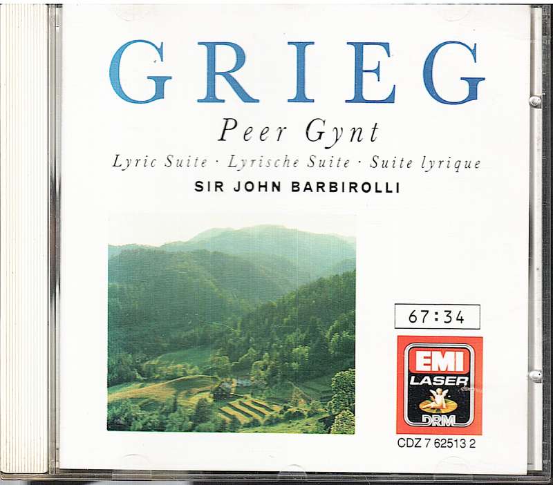 Grieg: Peer Gynt / Lyric Suite - Sheila Armstrong/Patricia Clark/Halle Orchestra/John Barbirolli CD