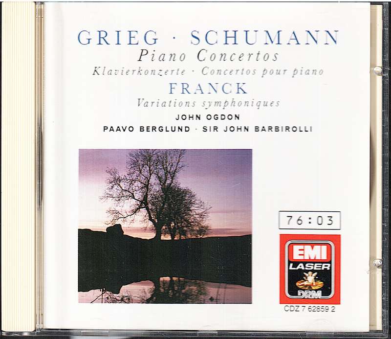 Grieg / Schumann / Franck: Piano Concertos / Variations Symphoniques - John Ogden, Paavo Berglund CD