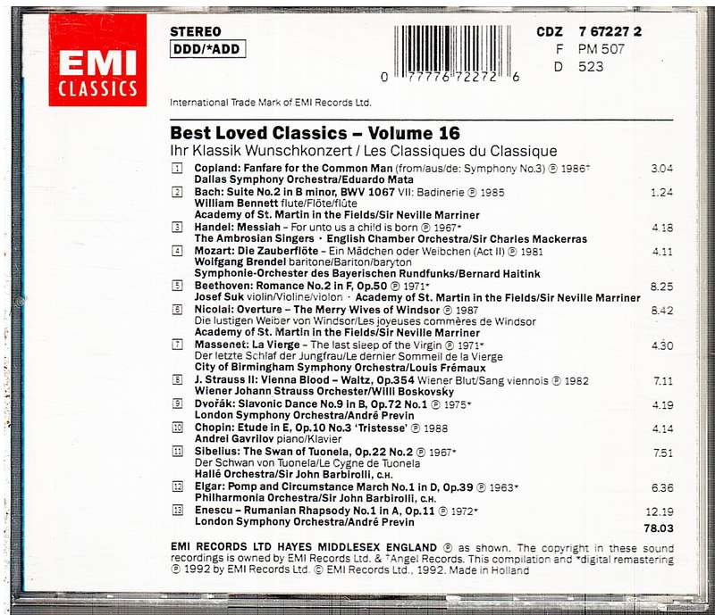 Various - Best-Loved Classics 16 CD