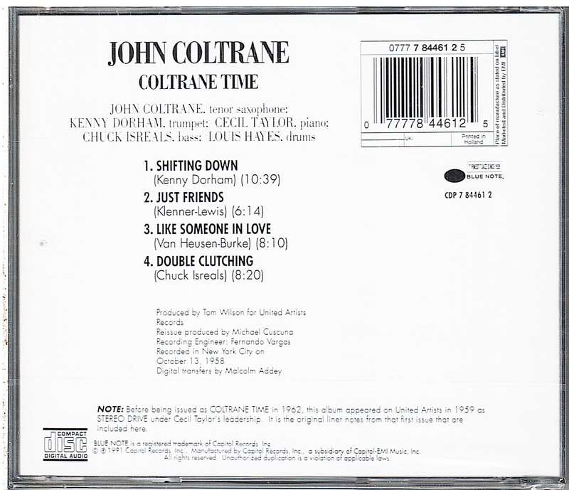 Coltrane Time - John Coltrane CD [NEW/SEALED] [EU IMPORT]
