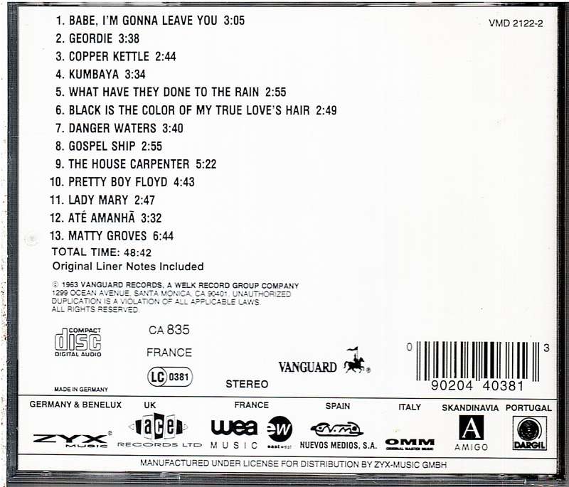 Joan Baez - In Concert: Part 1 CD