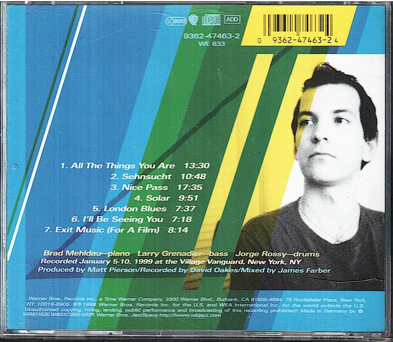 Brad Mehldau - Art of the Trio 4: Back at The Vanguard CD