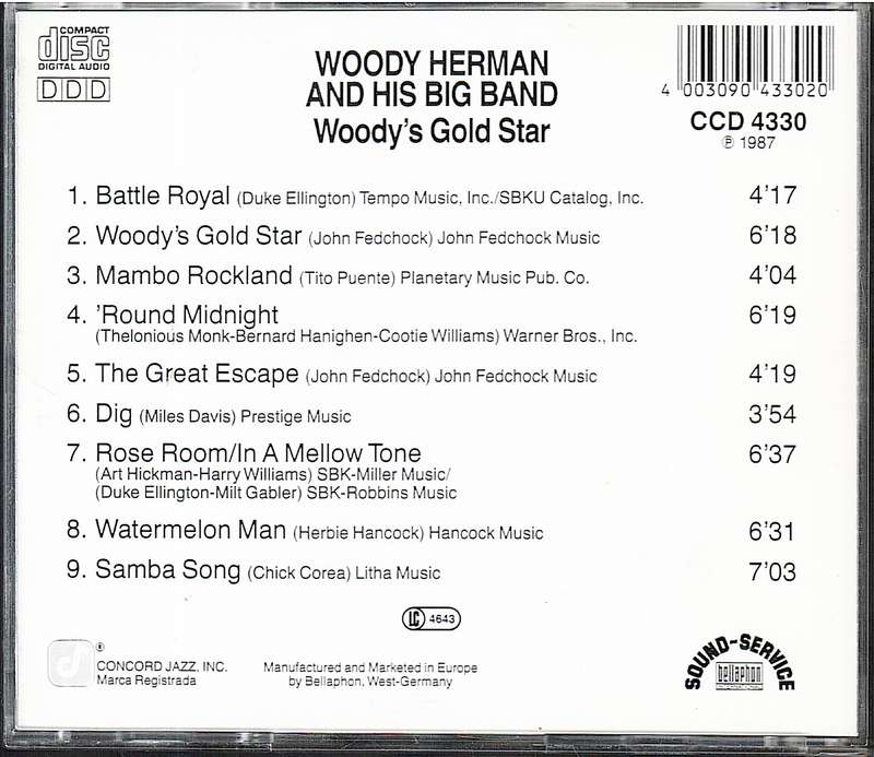Woody Herman and His Big Band - Woody's Gold Star CD