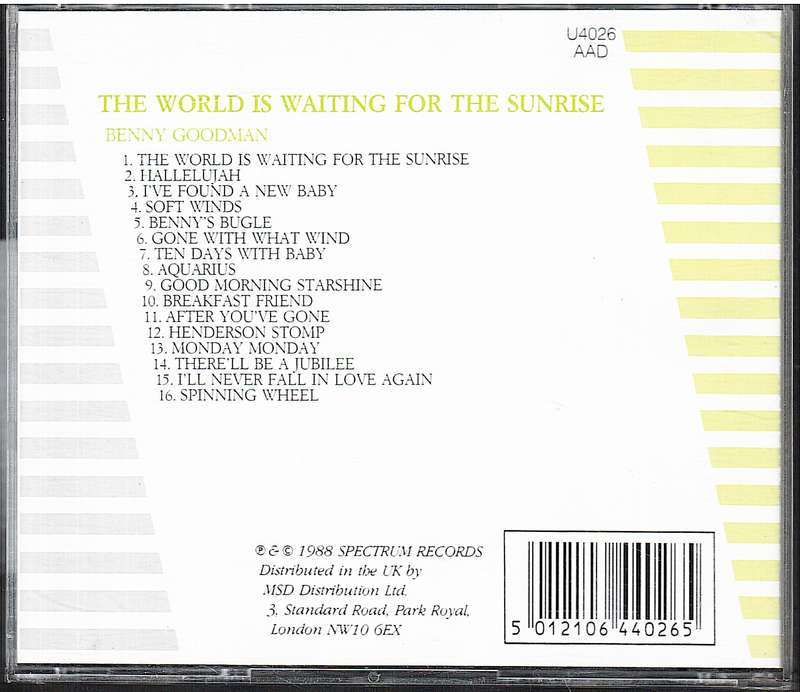 Benny Goodman - The World Is Waiting for the Sunrise CD