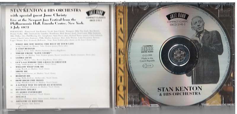 Stan Kenton & His Orchestra (with June Christy) - Live at Newport Jazz Festival, 3 July 1972 CD