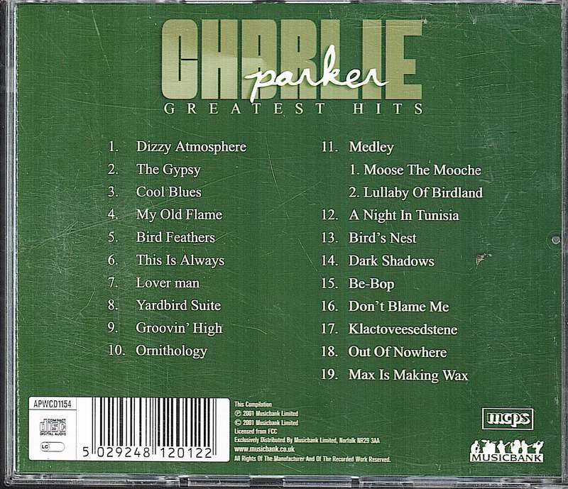 Charlie Parker - Greatest Hits CD