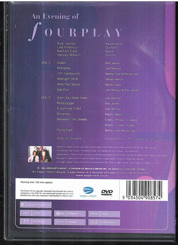 An Evening of Fourplay Volumes I and II DVD