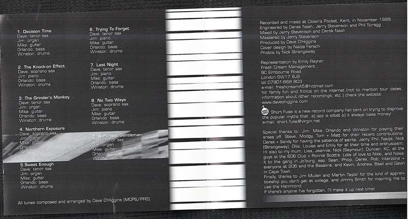 Dave O'Higgins - The Grinder's Monkey CD [UK IMPORT]
