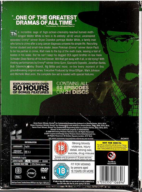 Breaking Bad: The Complete Series - 21 Discs DVD Box Set