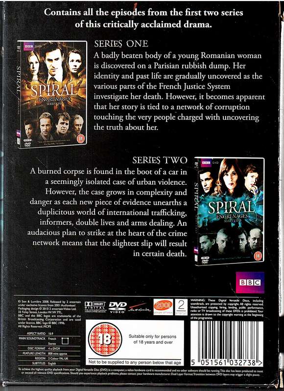 Spiral (Engrenages) Series One and Two 4 DVD Set
