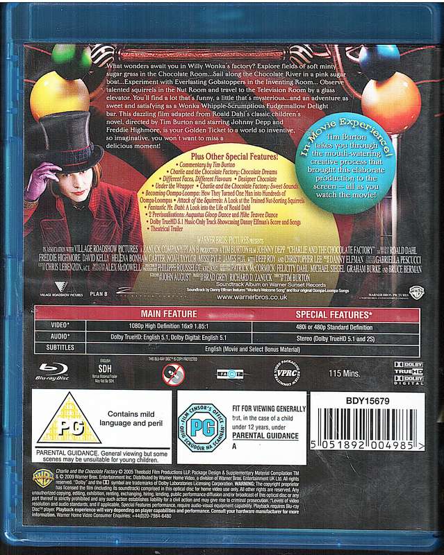Charlie and the Chocolate Factory [Blu-ray]