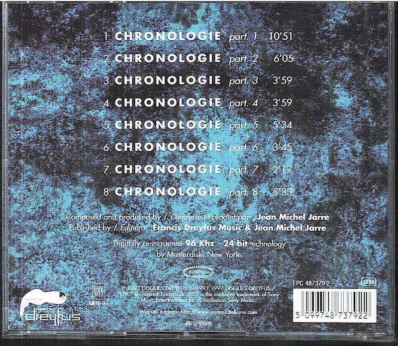Jean Michel Jarre - Chronologie CD
