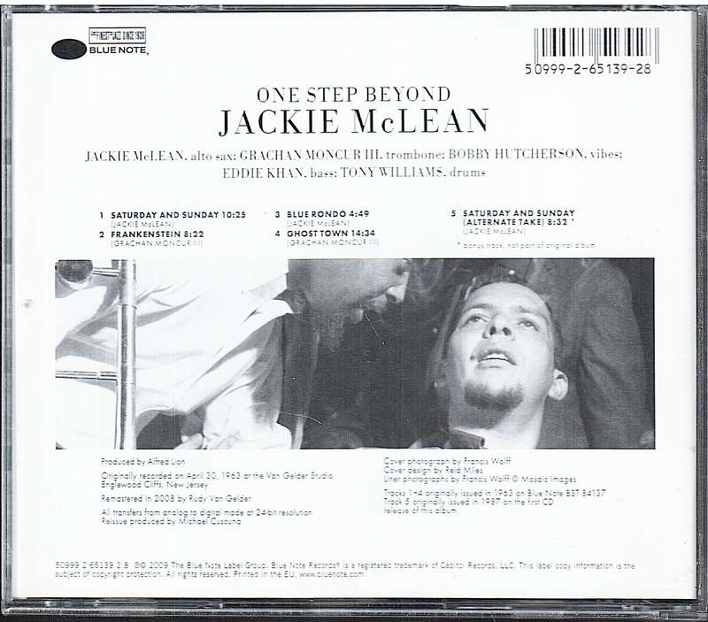 Jackie McLean - One Step Beyond CD (Rudy Van Gelder Remaster)