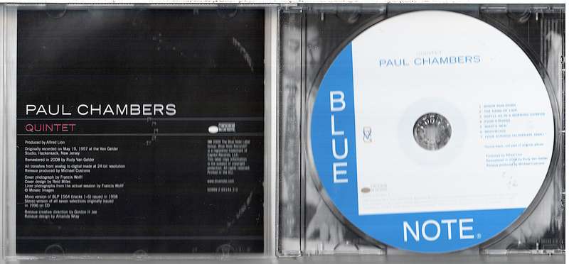 Paul Chambers - Quintet (with Donald Byrd, Cliff Jordan, Tommy Flanagan & Elvin Jones) CD