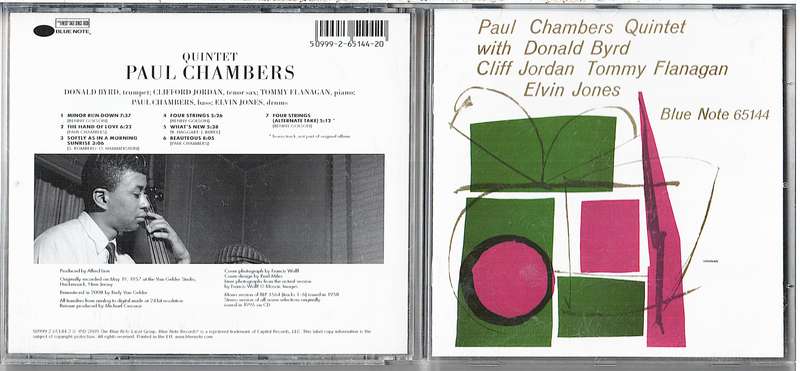 Paul Chambers - Quintet (with Donald Byrd, Cliff Jordan, Tommy Flanagan & Elvin Jones) CD