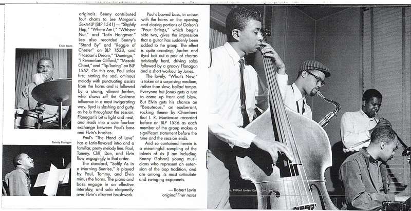 Paul Chambers - Quintet (with Donald Byrd, Cliff Jordan, Tommy Flanagan & Elvin Jones) CD