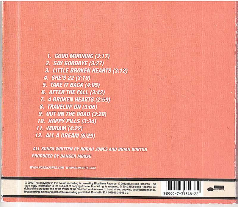 Nora Jones - ...Little Broken Hearts CD