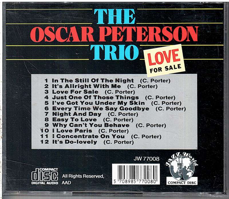 The Oscar Peterson Trio - Love for Sale CD [GERMAN COMPILATION]
