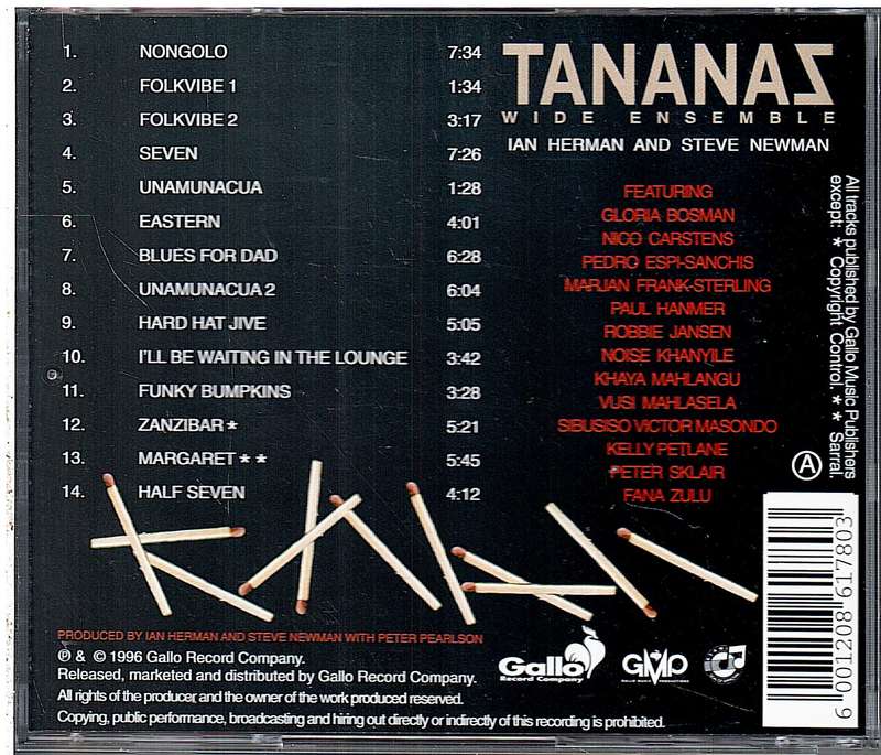Tananas Wide Ensemble - Unamunacua CD