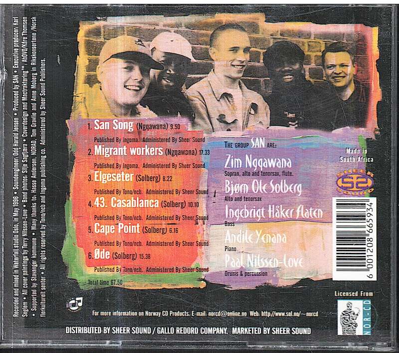 San (featuring Zim Ngqawana) - San Song CD
