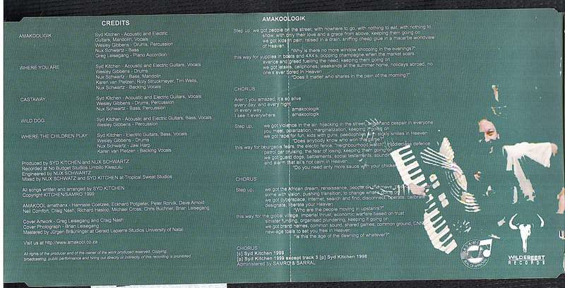 Syd Kitchen & AmaKool - AmaKoologik (EP) CD [INSCRIBED BY SYD KITCHEN]