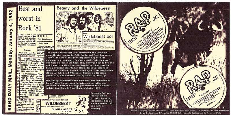 Wildebeest - Bushrock 1 (LIVE) CD