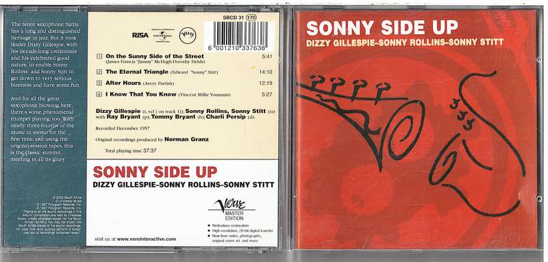 Dizzy Gillespie / Sonny Rollins / Sonny Stitt - Sonny Side Up CD