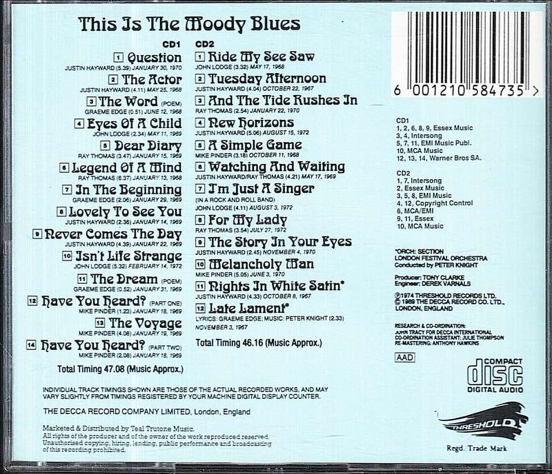 The Moody Blues - This is The Moody Blues 2xCD fat box