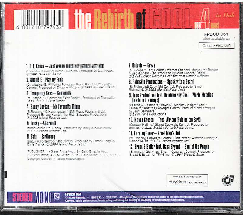 Various - The Rebirth Of Cool 4 (1994most) CD