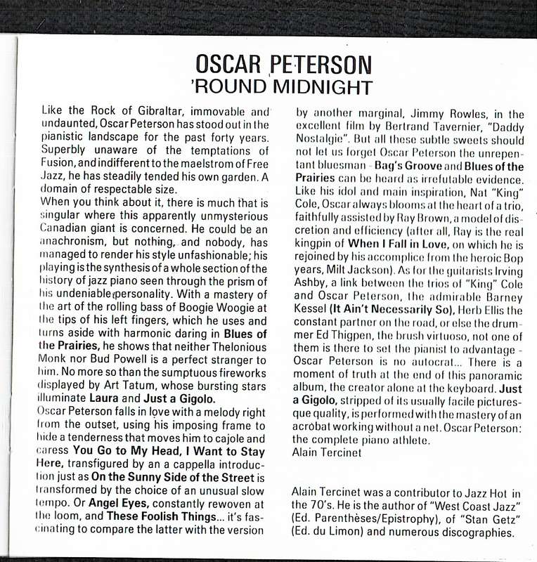 Oscar Peterson - Round Midnight CD