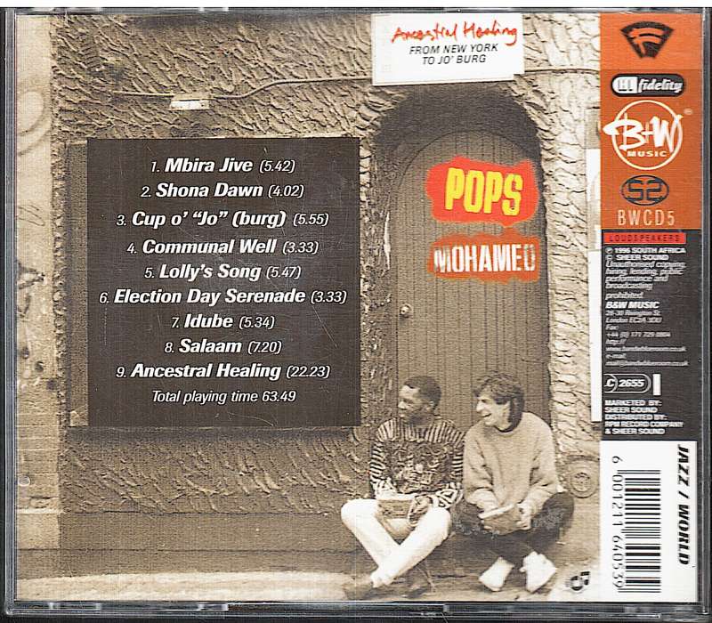 Pops Mohamed - Ancestral healing: From New York to Jo'Burg CD