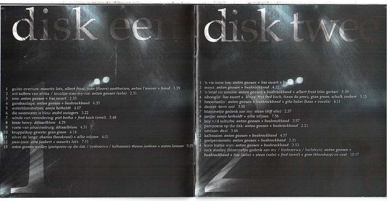 Anton Goosen - Anton & Vrinne & Die Bushrockband: Live In Die Staatsteater 2 CD Set