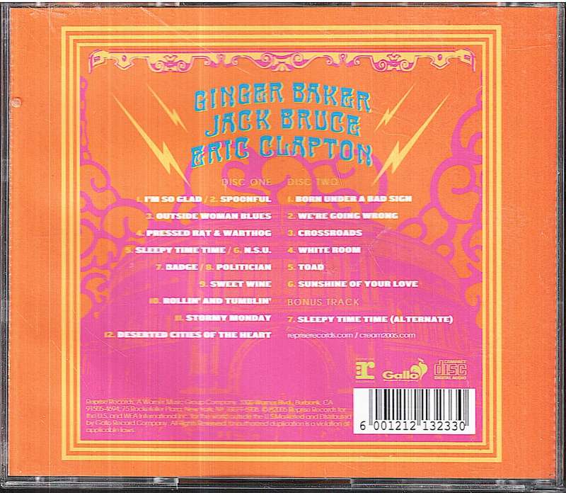 Cream - Royal Albert Hall (London May 2-3-4-5-6 2005 2xCDs