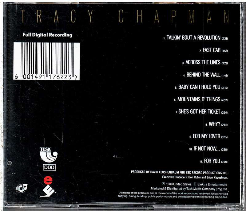Tracy Chapman - Tracy Chapman CD