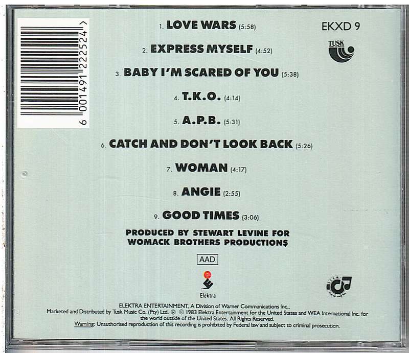 Womack & Womack - Love Wars CD