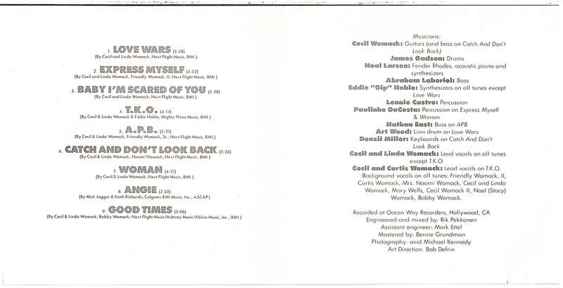 Womack & Womack - Love Wars CD