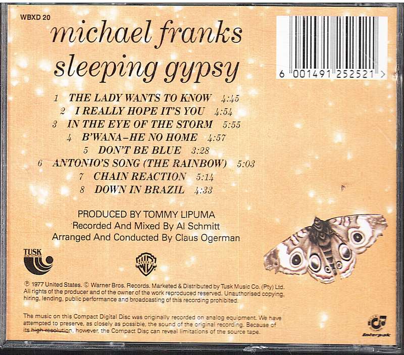 Michael Franks - Sleeping Gypsy CD