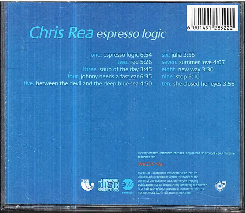 Chris Rea - Espresso Logic CD