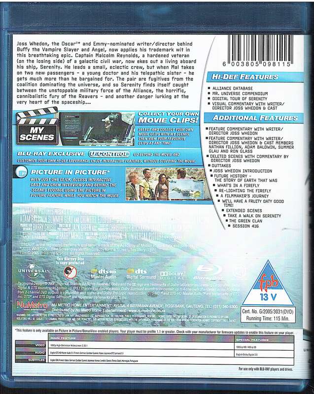 Serenity [Blu-ray]