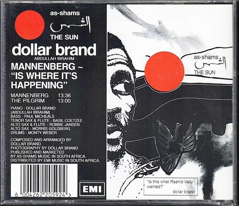 Dollar Brand - Mannenberg 'Is Where It's Happening' CD