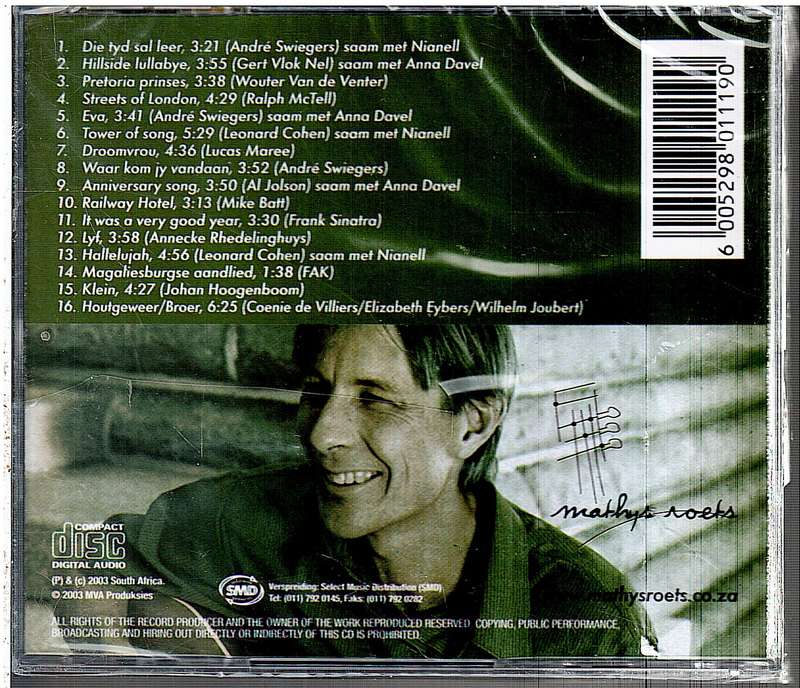 Mathys Roets - Die Tyd Sal Leer CD [NEW/SEALED]
