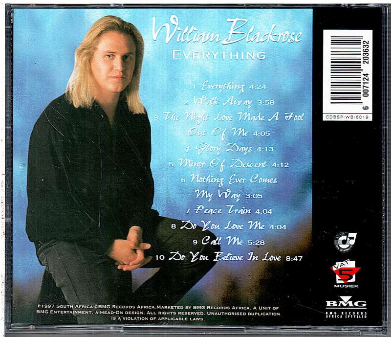 William Blackrose - Everything CD [INSCRIBED BY THE ARTIST]