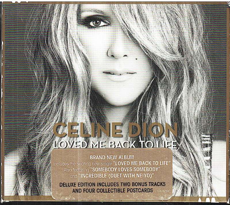 Celine Dion - Loved Me Back To Life CD jewelcase in cardboard slipcover