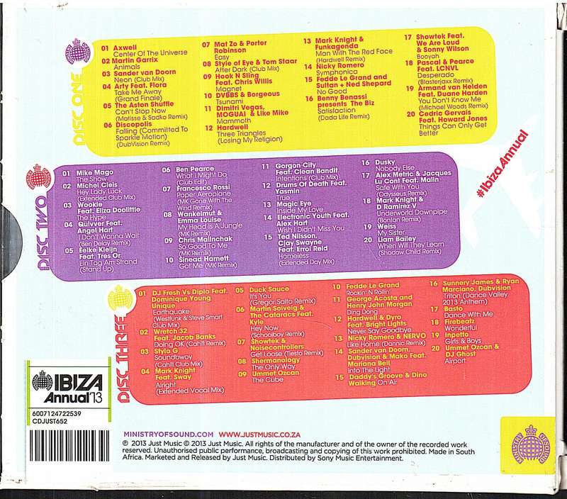 Various - Ibiza Annual '13 3xCDs in cardboard slip cover