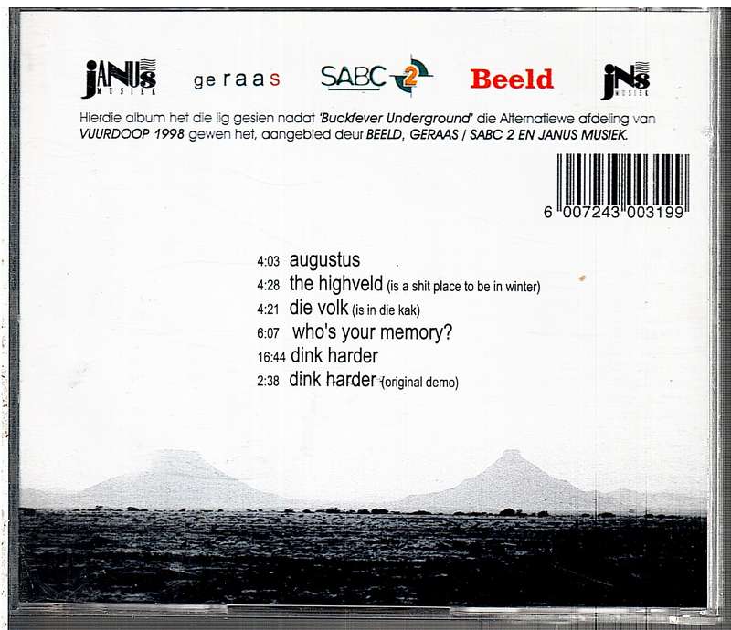 The Buckfever Underground - Jou Medemens is Dood CD
