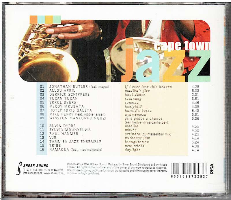 Various Artists - Cape Town Jazz CD